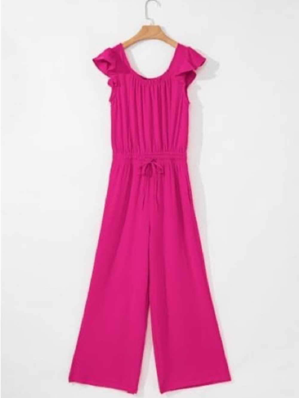 Women’s Wide-Leg Jumpsuit in Fuchsia Pink - Picture 5 of 7